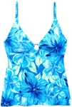 S.OLIVER Tankini-Top Damen t&uuml;rkis bedruckt Gr.38 Cup A/B