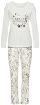 LASCANA Damen Pyjama ecru-gemustert Gr.36/38