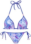 VIVANCE Triangel-Bikini Damen blau-bedruckt Gr.34 Cup A/B