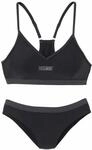 VENICE BEACH Bustier-Bikini Damen schwarz-grau Gr.32 Cup A/B