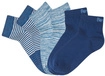 BENCH. Kurzsocken Damen 2x marine, 2x jeans geringelt, 2x jeans meliert Gr.43-46