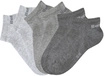 BENCH. Sneakersocken Damen 2x dunkelgrau meliert, 2x hellgrau meliert, 2x grau