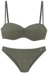 BUFFALO B&uuml;gel-Bandeau-Bikini Damen olive Gr.36