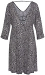 VIVANCE Jerseykleid Damen schwarz-wei&szlig; bedruckt Gr.42