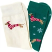 LASCANA Freizeitsocken Damen 1x gr&uuml;n, 1x ecru Gr.35-38