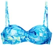 S.OLIVER B&uuml;gel-Bandeau-Bikini-Top Damen t&uuml;rkis bedruckt Gr.40