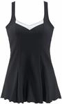LASCANA Badekleid Damen schwarz-reinwei&szlig; Gr.40 Cup D