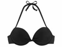 LASCANA Push-Up-Bikini-Top 'Italy' schwarz Gr. 32 Cup A. Mit Raffung. Mit Bügel