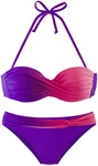 LASCANA B&uuml;gel-Bandeau-Bikini Damen lila-pink Gr.36 Cup D