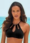 LASCANA Bustier-Bikini-Top Damen schwarz Gr.36