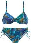 LASCANA B&uuml;gel-Bikini Damen blau-bedruckt Gr.38 Cup D
