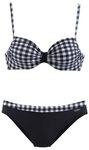 LASCANA B&uuml;gel-Bikini Damen schwarz-wei&szlig; Gr.34 Cup C