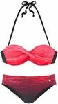 LASCANA B&uuml;gel-Bandeau-Bikini Damen rot-bedruckt Gr.38