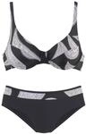 LASCANA B&uuml;gel-Bikini Damen schwarz-bedruckt Gr.38 Cup B