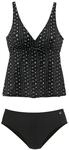 LASCANA Damen B&uuml;gel-Tankini schwarz-creme Gr.52 Cup E