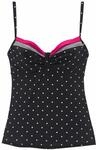 LASCANA B&uuml;gel-Tankini-Top Damen schwarz-rot Gr.42 Cup C