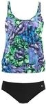 LASCANA Oversize-Tankini Damen schwarz-gr&uuml;n Gr.42