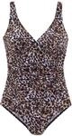LASCANA Badeanzug Damen braun-bedruckt Gr.38 Cup C