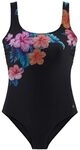 LASCANA Badeanzug Damen schwarz-bedruckt-bunt Gr.38 Cup B
