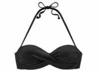 LASCANA Bügel-Bandeau-Bikini-Top Damen schwarz Gr.40 Cup E