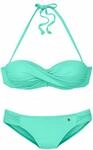 S.OLIVER B&uuml;gel-Bandeau-Bikini Damen t&uuml;rkis Gr.42 Cup B