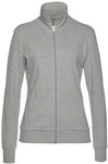 BENCH. LOUNGEWEAR Sweatjacke Damen hellgrau-melange Gr.32/34