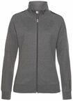 BENCH. LOUNGEWEAR Sweatjacke Damen anthrazit-meliert-schwarz Gr.32/34
