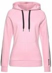 BENCH. LOUNGEWEAR Kapuzensweatshirt Damen rosa-schwarz Gr.44/46