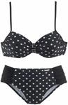 LASCANA B&uuml;gel-Bikini Damen schwarz-wei&szlig; Gr.36 Cup F