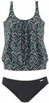LASCANA Damen Oversize-Tankini schwarz-bedruckt Gr.38