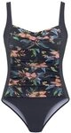 LASCANA Badeanzug Damen anthrazit-bedruckt Gr.38 Cup E