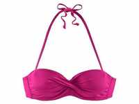 S.OLIVER Bandeau-Bikini-Top 'Spain' pink Gr. 34 Cup A. Mit Seitlichen Stäbchen Und
