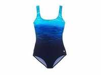 LASCANA Badeanzug Damen blau-bedruckt Gr.44 Cup B