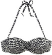 LASCANA B&uuml;gel-Bandeau-Bikini-Top Damen schwarz-creme Gr.38