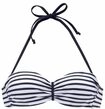 VENICE BEACH Bandeau-Bikini-Top Damen wei&szlig;-marine-gestreift Gr.36 Cup B