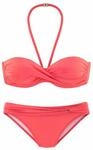 LASCANA B&uuml;gel-Bandeau-Bikini Damen hummer Gr.34 Cup C