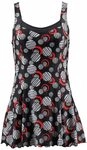 LASCANA Badekleid Damen schwarz-bedruckt Gr.54 Cup B