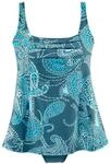 LASCANA Badekleid Damen petrol-bedruckt Gr.40 Cup D