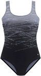 LASCANA Badeanzug Damen schwarz-grau Gr.40 Cup F