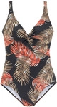 LASCANA Damen Badeanzug schwarz-bedruckt Gr.42 Cup E