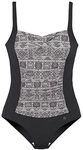 LASCANA Damen Badeanzug schwarz-bedruckt Gr.44 Cup B