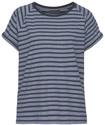 ELBSAND Kurzarmshirt Damen grau-marine gestreift Gr.M (38)