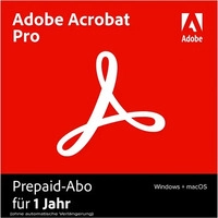 Adobe 65328623, Adobe Acrobat Pro - 1 Jahr Lizenz | PC & Mac | 1 User - 2 Ger&auml;te 