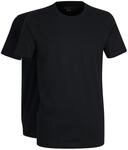 Rundhals Shirt im 2er Pack in schwarz