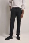 Flat-front mit hohem Baumwollanteil in schwarz