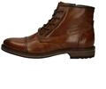 Schn&uuml;rstiefel aus Leder in cognac