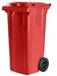 Hardwex M&uuml;lltonne 120 l Rot