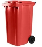 Hardwex M&uuml;lltonne 240 l Rot