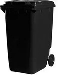 Hardwex M&uuml;lltonne 360 l Schwarz