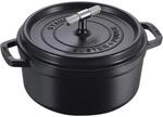 Staub La Cocotte Cocotte Buster+Punch 24 cm, rund, Schwarz, Gusseisen